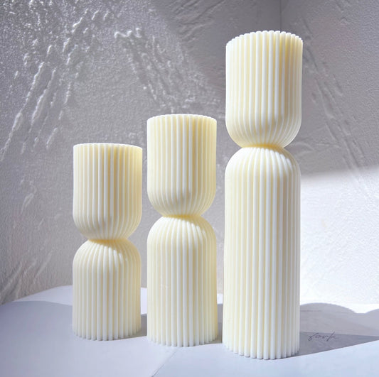 Tall Aesthetic Pillar Candles/ Decorative Modern Geometric Funky Figure Candle
